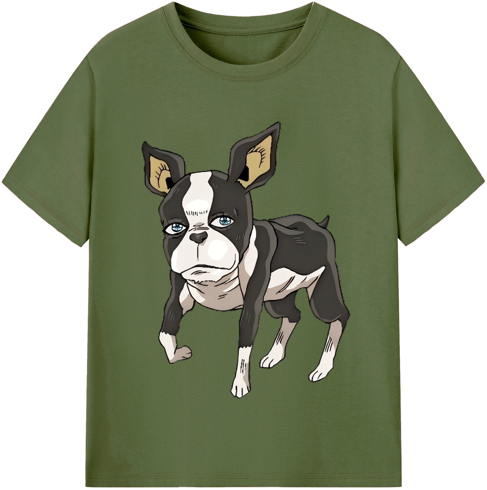 （画像用） ジョジョの奇妙な冒険 イギー JoJo's Bizarre Adventure Iggy 綿100％半袖Tシャツ（フロントプリント）